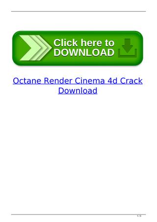 Octane Render Cinema 4d Plugin Crack Mac
